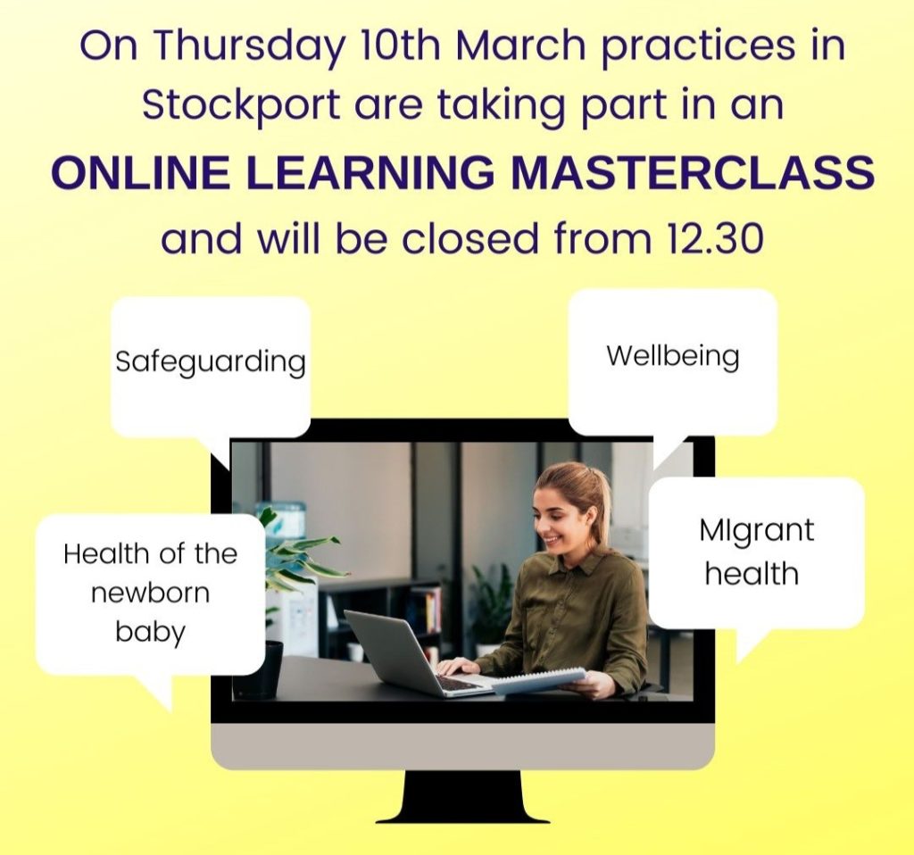 masterclass online learning for staff poster